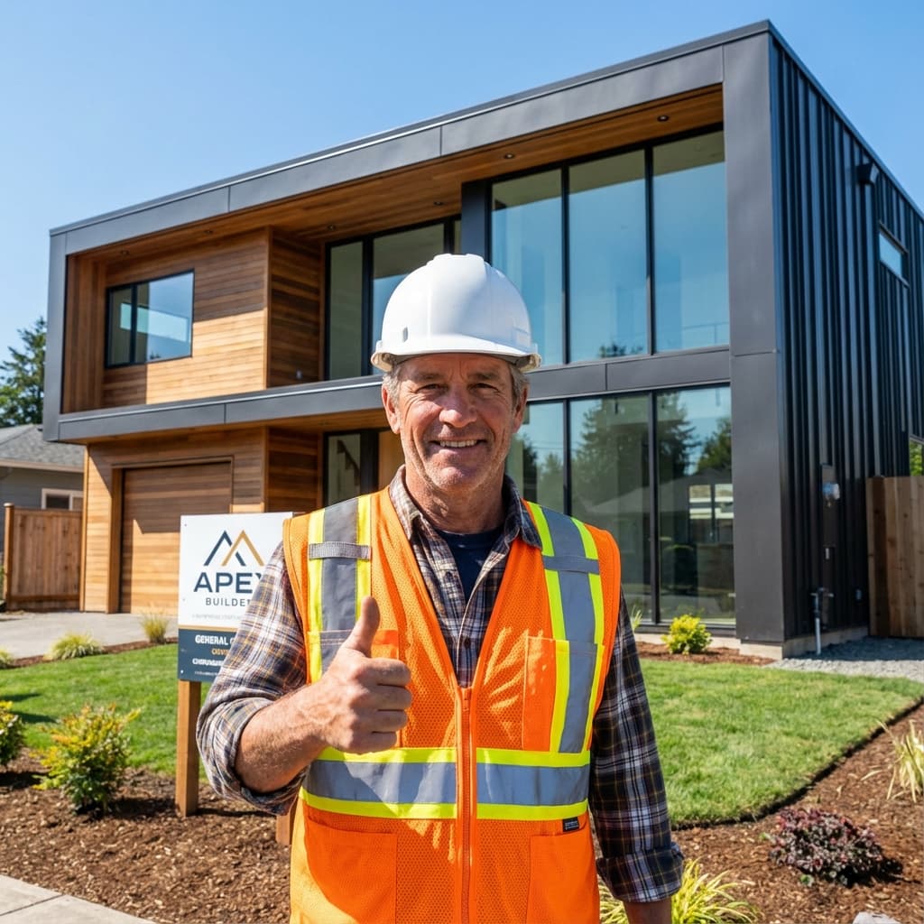 Successful NJ contractor with thumbs up - PermitChase client